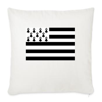Drapeau breton - Housse de coussin décorative 45 x 45 cm - blanc nature - Devant