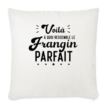 Voilà À Quoi Ressemble Le Frangin Parfait - Housse de coussin décorative 45 x 45 cm - blanc nature - Devant