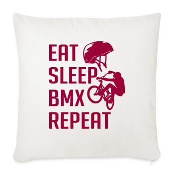 BMX Vélo Sensation Passion - Housse de coussin décorative 45 x 45 cm - blanc nature - Devant