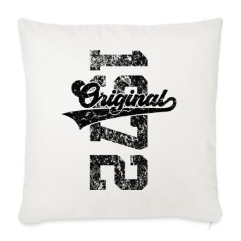 54E ANNIVERSAIRE ORIGINAL 1972 - Housse de coussin décorative 45 x 45 cm - blanc nature - Devant
