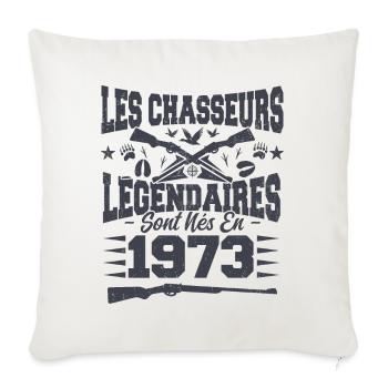 Chasseur légendaire nées en 1973 anniversaire - Housse de coussin décorative 45 x 45 cm - blanc nature - Devant