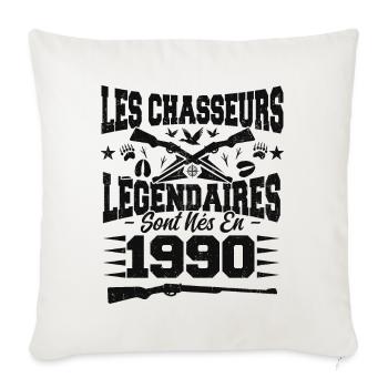 Chasseur légendaire nées en 1990 anniversaire - Housse de coussin décorative 45 x 45 cm - blanc nature - Devant