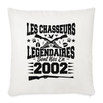 Chasseur légendaire nées en 2002 anniversaire - Housse de coussin décorative 45 x 45 cm - blanc nature - Devant