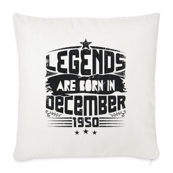 Legends Are Born In December 1950 - Housse de coussin décorative 45 x 45 cm - blanc nature - Devant