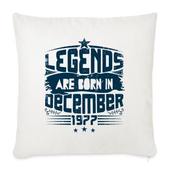 Legends Are Born In December 1977 - Housse de coussin décorative 45 x 45 cm - blanc nature - Devant
