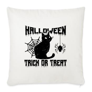 halloween | trick or treat - Housse de coussin décorative 45 x 45 cm - blanc nature - Devant
