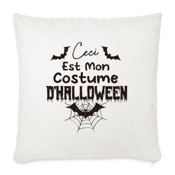 Ceci Est Mon costume d’halloween - Housse de coussin décorative 45 x 45 cm - blanc nature - Devant
