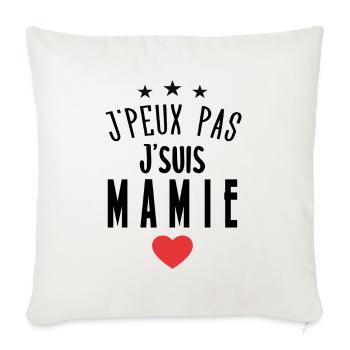 J'peux Pas J'suis Mamie - Housse de coussin décorative 45 x 45 cm - blanc nature - Devant