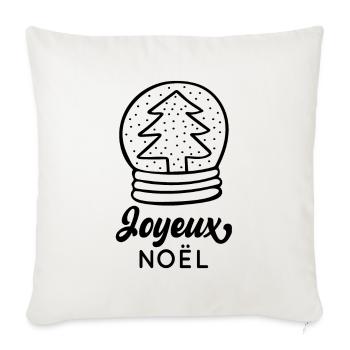 Joyeux Noël - Housse de coussin décorative 45 x 45 cm - blanc nature - Devant