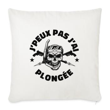 JE PEUX PAS J'AI PLONGÉE - Housse de coussin décorative 45 x 45 cm - blanc nature - Devant