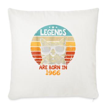 The legends were born in 1966 Anniversary Gift - Sofa pillowcase 17,3'' x 17,3'' (45 x 45 cm) - natural white - Front