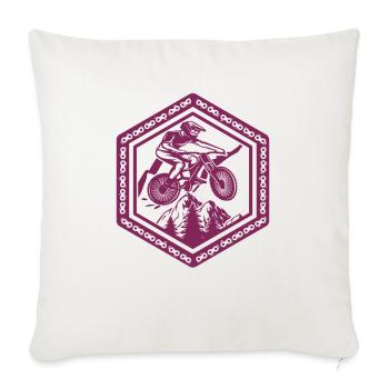 Cadeau de vélo de montagne Mountain Biker Mountain - Housse de coussin décorative 45 x 45 cm - blanc nature - Devant