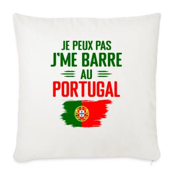 I can't I bar in Portugal - Sofa pillowcase 17,3'' x 17,3'' (45 x 45 cm) - natural white - Front