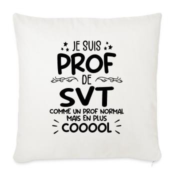 Prof de SVT super cool - Housse de coussin décorative 45 x 45 cm - blanc nature - Devant