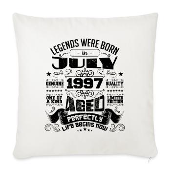 1997 July Birthday Gift July 1997 - Sofa pillowcase 17,3'' x 17,3'' (45 x 45 cm) - natural white - Front