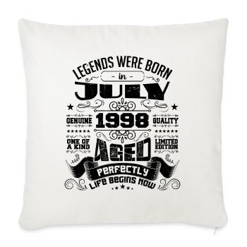 1998 July Birthday Gift July 1998 - Sofa pillowcase 17,3'' x 17,3'' (45 x 45 cm) - natural white - Front