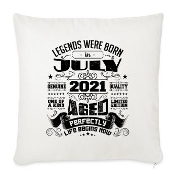 2021 July Birthday Gift July 2021 - Sofa pillowcase 17,3'' x 17,3'' (45 x 45 cm) - natural white - Front