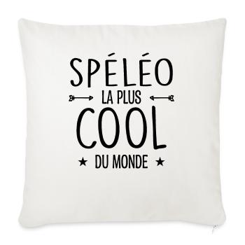 spéléologue / spéléologie / spéléo / alpiniste - Housse de coussin décorative 45 x 45 cm - blanc nature - Devant