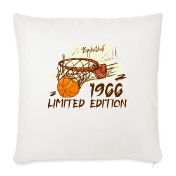 1966 Édition Limitée Basket-ball Anniversaire 1966 - Housse de coussin décorative 45 x 45 cm - blanc nature - Devant