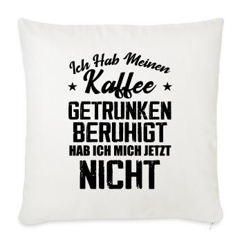 Nicht Beruhigt - Sofakissenbezug 45 x 45 cm - Naturweiß  - Vorne