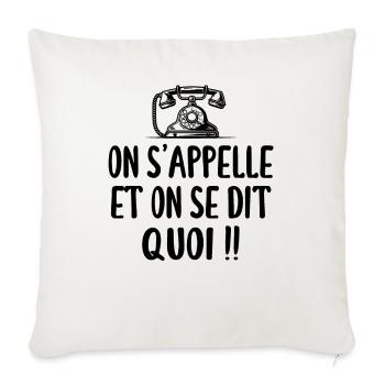 Chtimi, chti, ch'timi - Humour - Housse de coussin décorative 45 x 45 cm - blanc nature - Devant