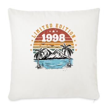 1998 Vintage Retro Birthday Gift Born in 1998 - Sofa pillowcase 17,3'' x 17,3'' (45 x 45 cm) - natural white - Front