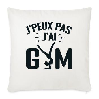 Je Peux Pas J'ai Gym | Gymnastique Cadeau | gym - Housse de coussin décorative 45 x 45 cm - blanc nature - Devant