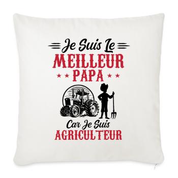 I'm the best dad because I'm a farmer - Sofa pillowcase 17,3'' x 17,3'' (45 x 45 cm) - natural white - Front