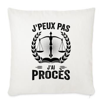 Avocat - Avocate - Justice - Loi - Housse de coussin décorative 45 x 45 cm - blanc nature - Devant
