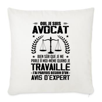 Yes I'm Lawyer Humor - Birthday Gift - Sofa pillowcase 17,3'' x 17,3'' (45 x 45 cm) - natural white - Front