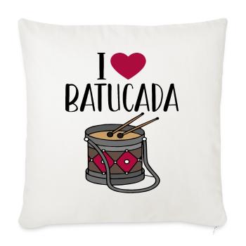 Batucada Drum Humor - Sofa pillowcase 17,3'' x 17,3'' (45 x 45 cm) - natural white - Front