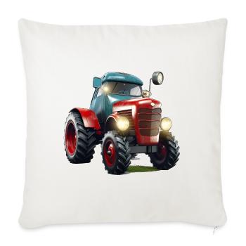 Le tracteur plus ancien n’est pas encore obsolète - Housse de coussin décorative 45 x 45 cm - blanc nature - Devant