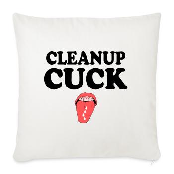 Cuckold clean up - Sofakissenbezug 45 x 45 cm - Naturweiß  - Vorne