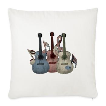 Gitarre Gitarren - Sofakissenbezug 45 x 45 cm - Naturweiß  - Vorne