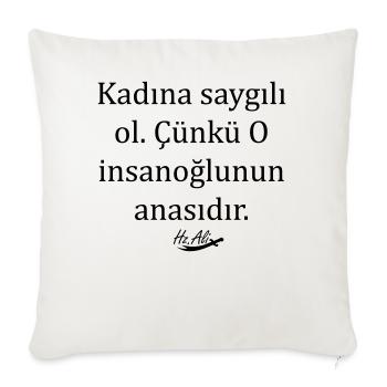 Hz. Ali Sözleri - Sofa pillowcase 17,3'' x 17,3'' (45 x 45 cm) - natural white - Front