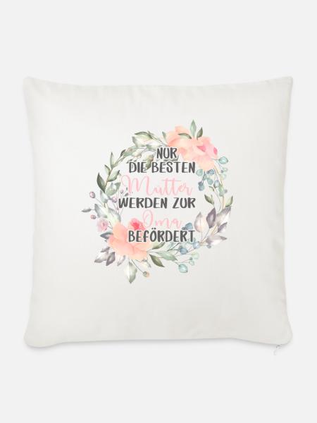 die besten Mütter zur Oma befördert Schwanger - Sofakissenbezug 45 x 45 cm - Naturweiß 