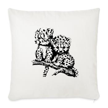 Guépard - Housse de coussin décorative 45 x 45 cm - blanc nature - Devant