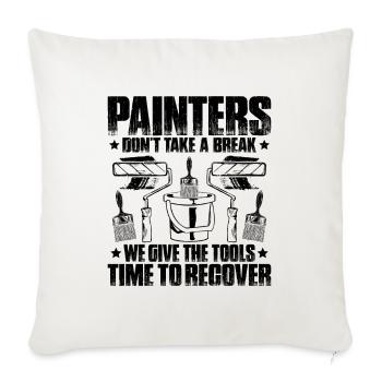 Peintre et Peintre Varnisher Peintre Peintre - Housse de coussin décorative 45 x 45 cm - blanc nature - Devant