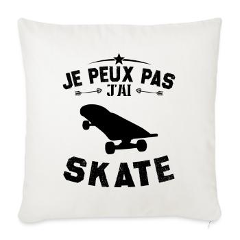 Je Peux Pas J'ai Skate - Housse de coussin décorative 45 x 45 cm - blanc nature - Devant