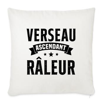 Verseau ascendant râleur cadeau humour signe - Housse de coussin décorative 45 x 45 cm - blanc nature - Devant