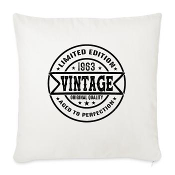 1963 Vintage Original 1963 Cadeau D'anniversaire - Housse de coussin décorative 45 x 45 cm - blanc nature - Devant