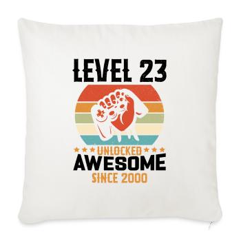 Niveau 23 complete 2000 Cadeau d'anniversaire - Housse de coussin décorative 45 x 45 cm - blanc nature - Devant