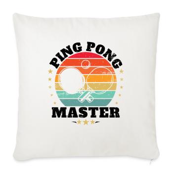 Master of ping pong gift sport trainer - Sofa pillowcase 17,3'' x 17,3'' (45 x 45 cm) - natural white - Front