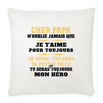 Homme Humour Papa Cadeau Papa Anniversaire - Housse de coussin décorative 45 x 45 cm - blanc nature - Devant