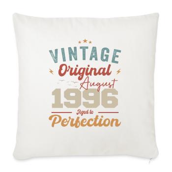 August 1996 Vintage Vintage Birthday Retro - Sofa pillowcase 17,3'' x 17,3'' (45 x 45 cm) - natural white - Front
