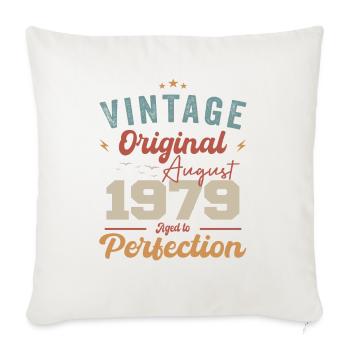 August 1979 Vintage Vintage Birthday Retro - Sofa pillowcase 17,3'' x 17,3'' (45 x 45 cm) - natural white - Front
