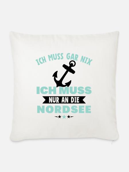 Küstenkind Norddeutschland Ostsee Nordsee Geschenk - Sofakissenbezug 45 x 45 cm - Naturweiß