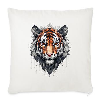 Tiger - Sofakissenbezug 45 x 45 cm - Naturweiß  - Vorne