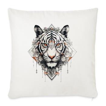 Tigre - Housse de coussin décorative 45 x 45 cm - blanc nature - Devant