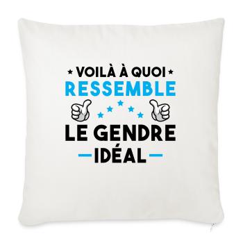 Voilà à quoi ressemble le gendre idéal - Housse de coussin décorative 45 x 45 cm - blanc nature - Devant